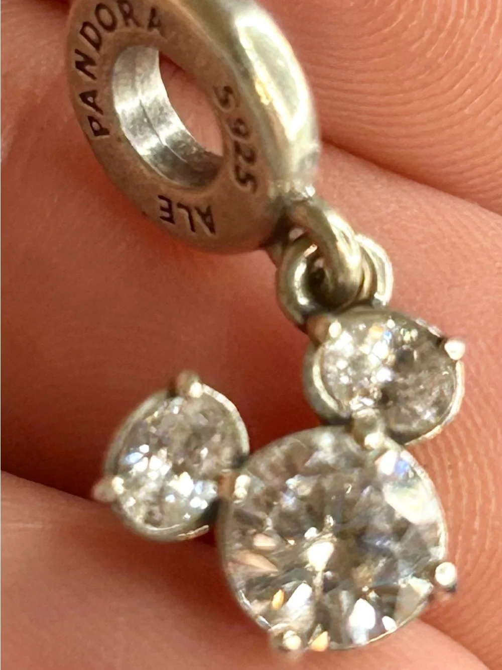 Pandora Disney Silver Sparkling Mickey Charm